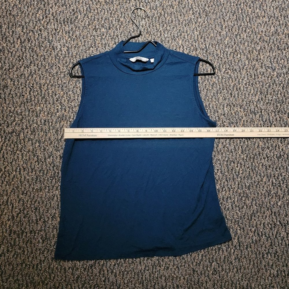 Athleta Teal Blue Mock Turtleneck Tank Top Size Medium - Picture 11 of 13